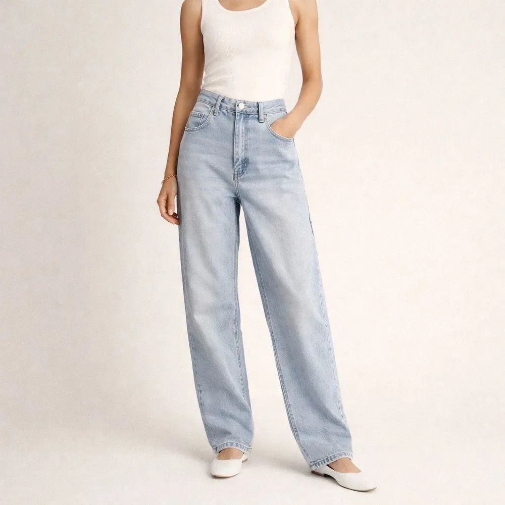 BDG Urban Outfitters High Rise Baggy Jeans Light Wash Size 26
